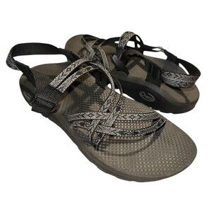 Chaco ZX2 Sandals Womens 10 Gray Black Chevron Aztec Double Strap Hiking Outdoor